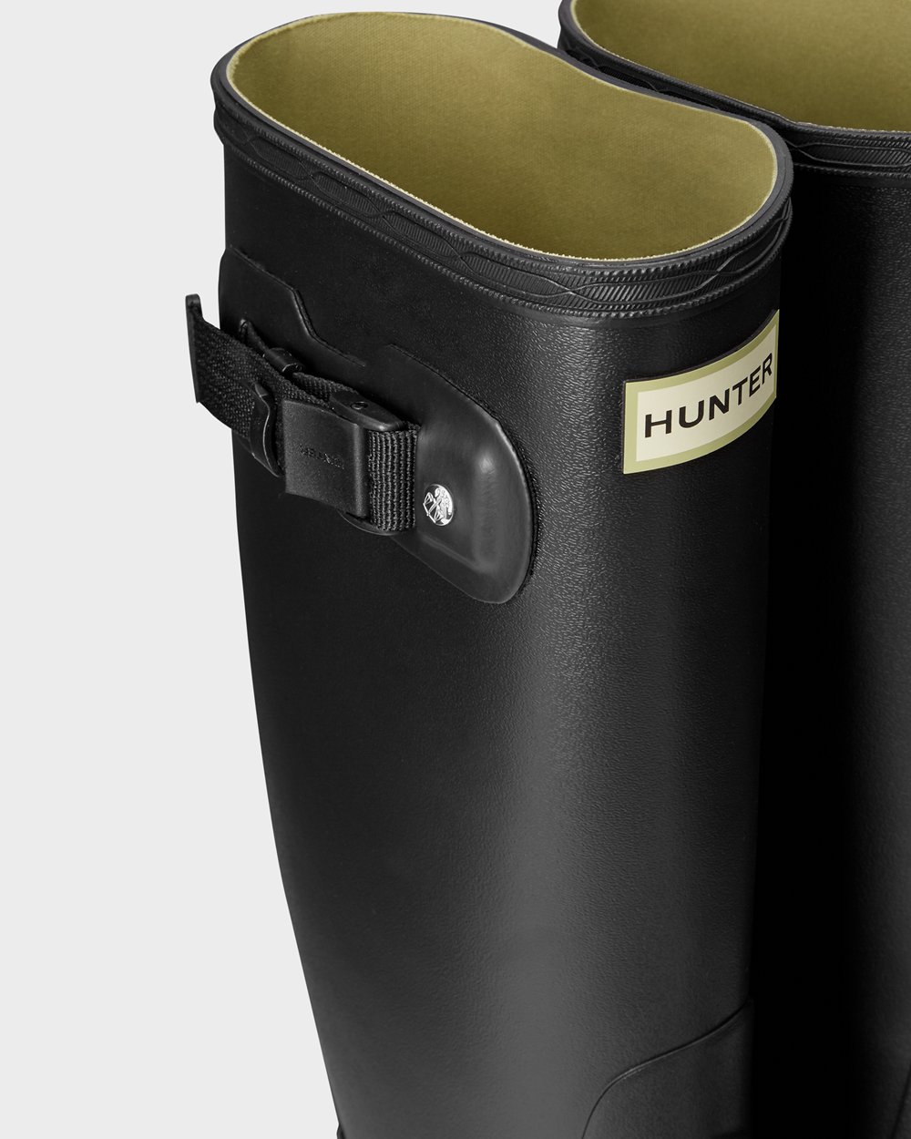 Hunter Huntress Leg Wide Fit Rain Boots - Online Sale Womens Black - QPRFXA102